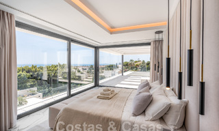 New, modernist designer villa for sale with panoramic views, located on the New Golden Mile in Marbella - Benahavis 53656 
