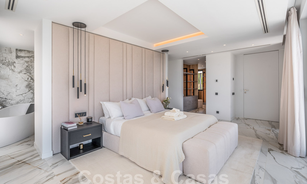 New, modernist designer villa for sale with panoramic views, located on the New Golden Mile in Marbella - Benahavis 53660