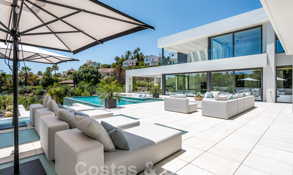 New, modernist designer villa for sale with panoramic views, located on the New Golden Mile in Marbella - Benahavis 53669