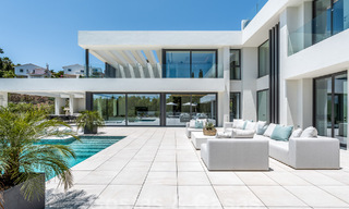 New, modernist designer villa for sale with panoramic views, located on the New Golden Mile in Marbella - Benahavis 53670 