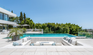 New, modernist designer villa for sale with panoramic views, located on the New Golden Mile in Marbella - Benahavis 53671 