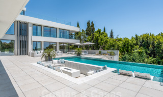 New, modernist designer villa for sale with panoramic views, located on the New Golden Mile in Marbella - Benahavis 53672 