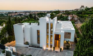 New, modernist designer villa for sale with panoramic views, located on the New Golden Mile in Marbella - Benahavis 53681 