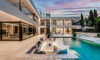 New, modernist designer villa for sale with panoramic views, located on the New Golden Mile in Marbella - Benahavis 53683 