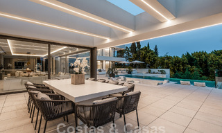 New, modernist designer villa for sale with panoramic views, located on the New Golden Mile in Marbella - Benahavis 53684 