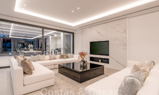 New, modernist designer villa for sale with panoramic views, located on the New Golden Mile in Marbella - Benahavis 53686 