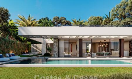 New, ultra-modern luxury villa for sale with architectural design, frontline golf Los Naranjos in Nueva Andalucia, Marbella 46030