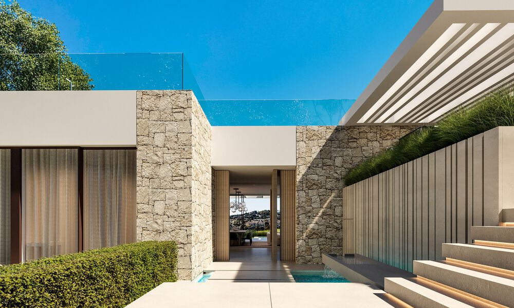 New, ultra-modern luxury villa for sale with architectural design, frontline golf Los Naranjos in Nueva Andalucia, Marbella 46038