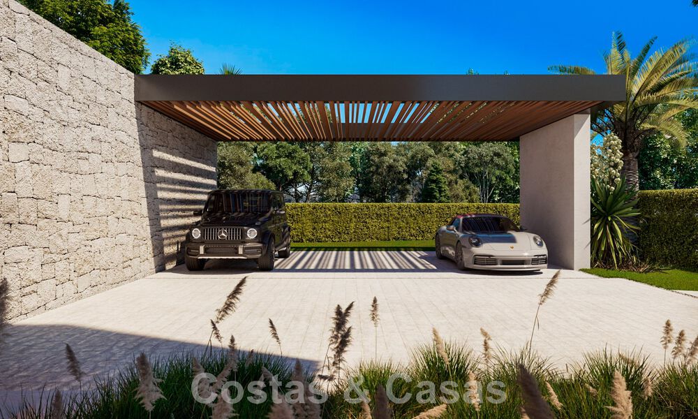 Avant-garde designer villa for sale with numerous luxury amenities, surrounded by golf courses in Nueva Andalucia, Marbella 46018