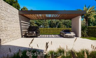 Avant-garde designer villa for sale with numerous luxury amenities, surrounded by golf courses in Nueva Andalucia, Marbella 46018 