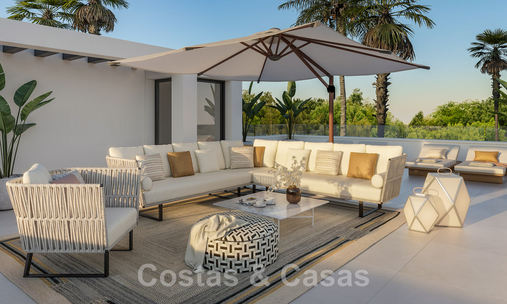 Elegant, modern, new villas for sale with panoramic views close to the golf course in Mijas' golf valley on the Costa del Sol 45702