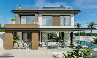 Elegant, modern, new villas for sale with panoramic views close to the golf course in Mijas' golf valley on the Costa del Sol 49061 