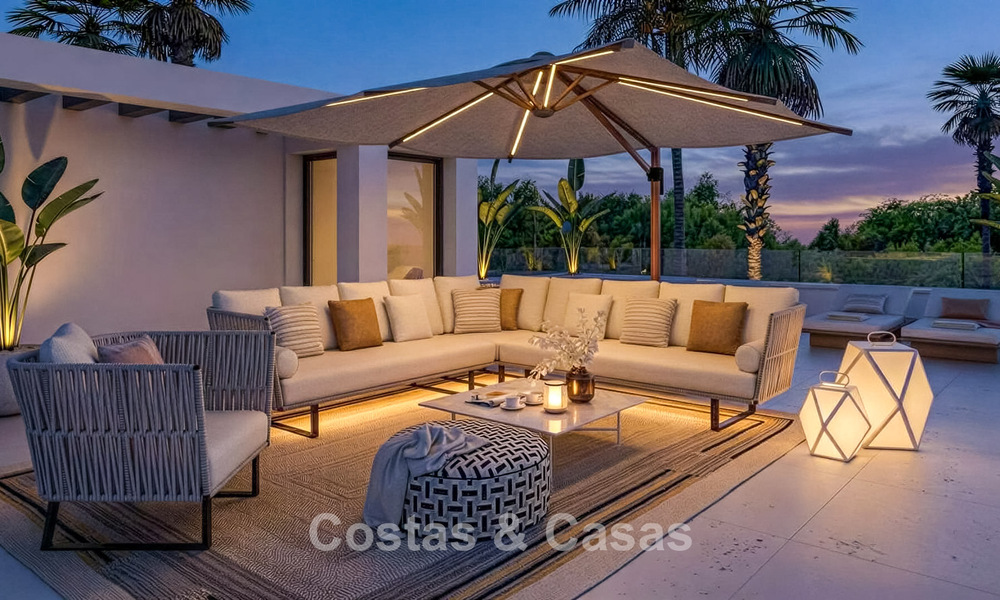 Elegant, modern, new villas for sale with panoramic views close to the golf course in Mijas' golf valley on the Costa del Sol 795610