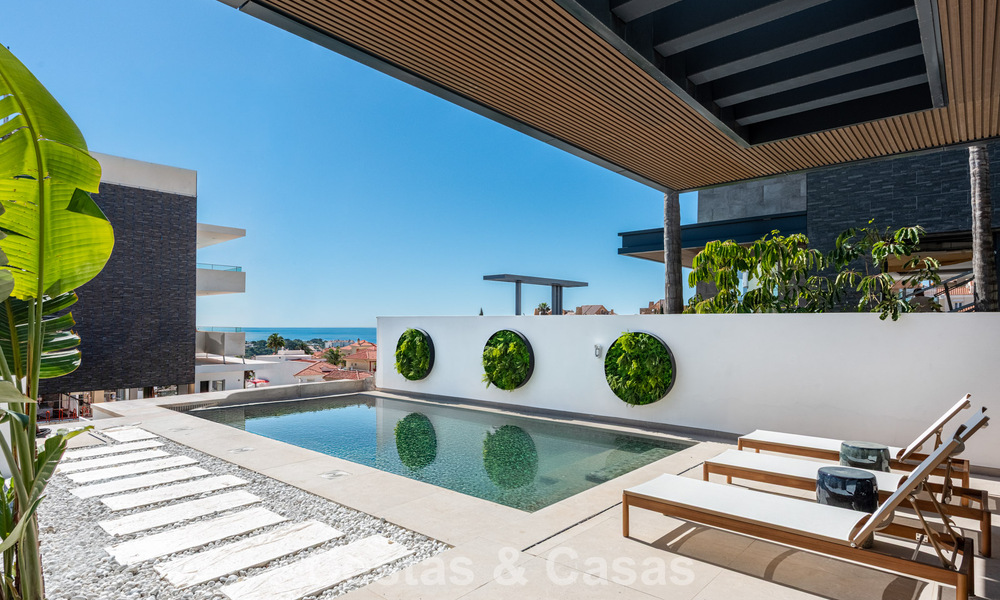 Elegant, modern, new villas for sale with panoramic views close to the golf course in Mijas' golf valley on the Costa del Sol 797837