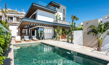 Elegant, modern, new villas for sale with panoramic views close to the golf course in Mijas' golf valley on the Costa del Sol 797838