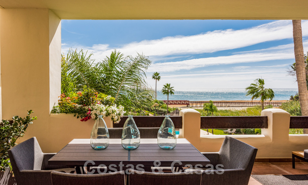 Move-in ready, recently refurbished apartment for sale, in a beach complex, with sea views on the New Golden Mile, Estepona 46745