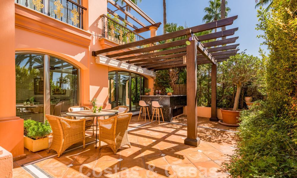 Spacious duplex, double, ground floor apartment in a frontline beach complex within walking distance to Puerto Banus, Marbella 46757