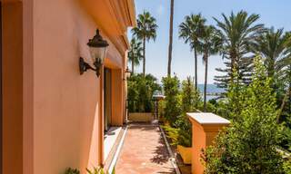 Spacious duplex, double, ground floor apartment in a frontline beach complex within walking distance to Puerto Banus, Marbella 46761 