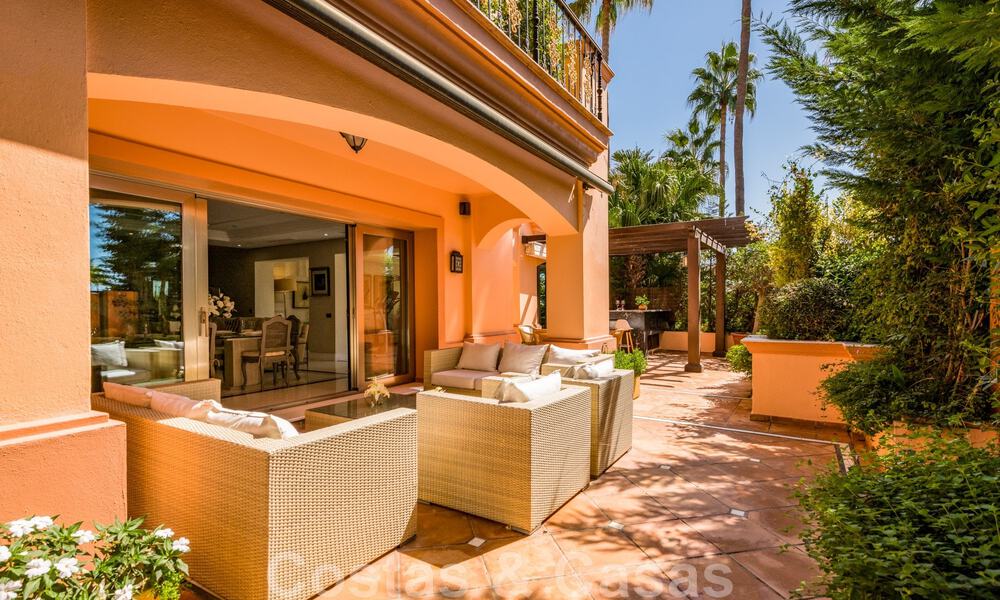 Spacious duplex, double, ground floor apartment in a frontline beach complex within walking distance to Puerto Banus, Marbella 46764
