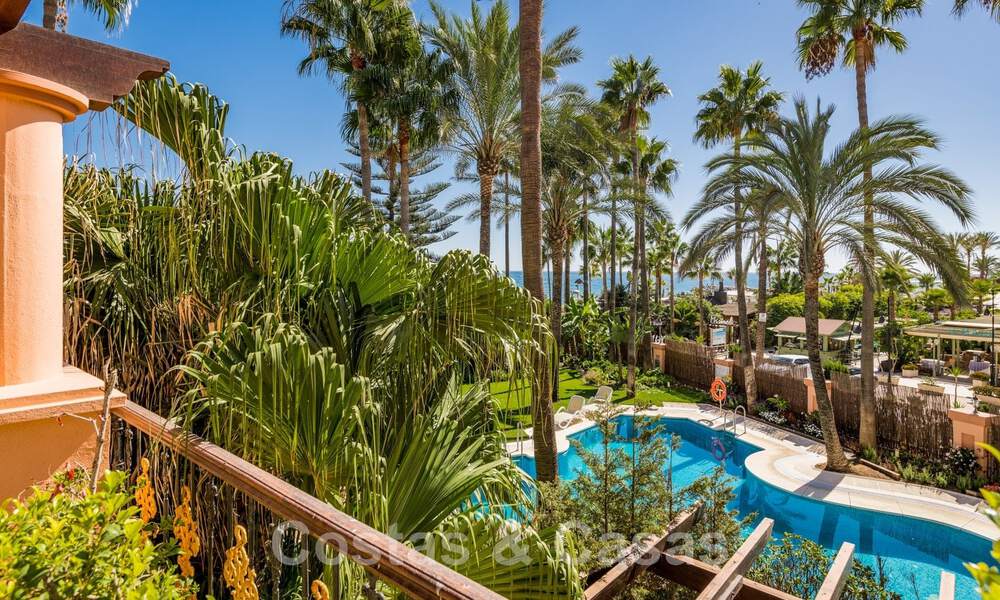 Spacious duplex, double, ground floor apartment in a frontline beach complex within walking distance to Puerto Banus, Marbella 46772