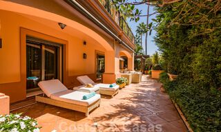 Spacious duplex, double, ground floor apartment in a frontline beach complex within walking distance to Puerto Banus, Marbella 46773 