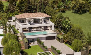 Contemporary, architectural luxury villa for sale within walking distance of La Quinta Golf Club in Benahavis - Marbella 45752 