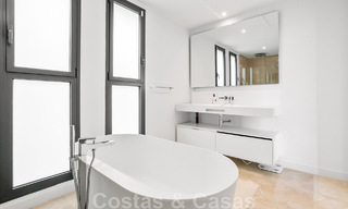 Move-in ready, contemporary villa for sale with sea views, in a gated villa development on the border of Mijas and Marbella 46101 