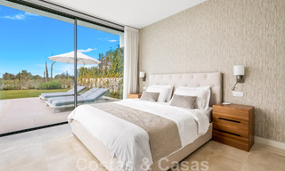 Move-in ready, contemporary villa for sale with sea views, in a gated villa development on the border of Mijas and Marbella 46104 