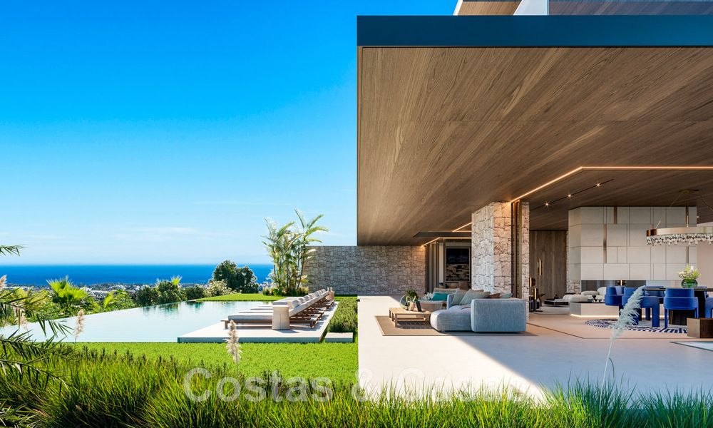 Majestic, contemporary new villa for sale with sublime sea views in the hills of La Quinta in Benahavis - Marbella 46440