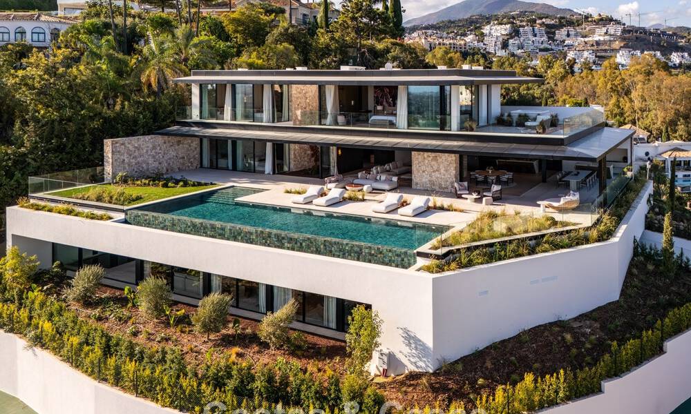 Majestic, contemporary new villa for sale with sublime sea views in the hills of La Quinta in Benahavis - Marbella 786669