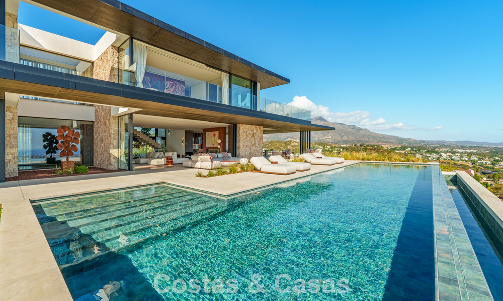 Majestic, contemporary new villa for sale with sublime sea views in the hills of La Quinta in Benahavis - Marbella 786707