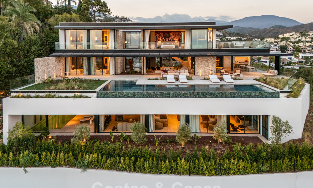 Majestic, contemporary new villa for sale with sublime sea views in the hills of La Quinta in Benahavis - Marbella 786722