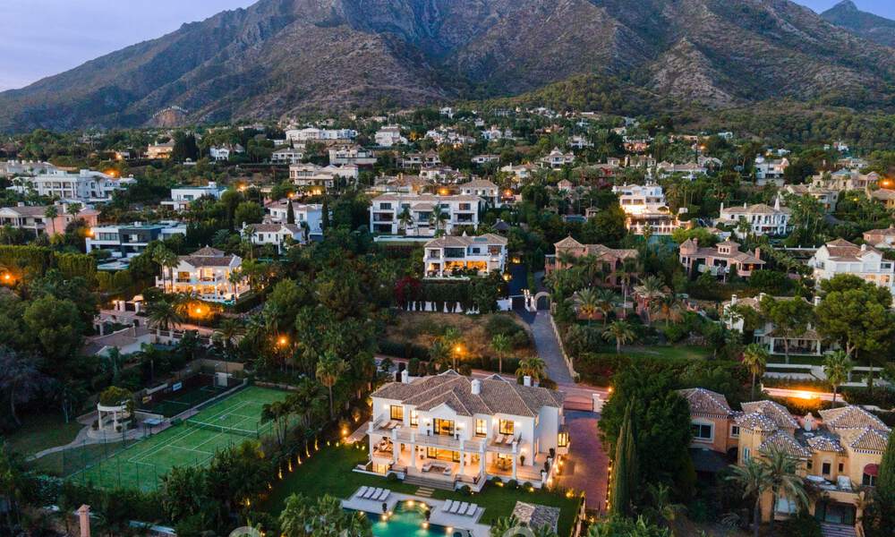 Spectacular luxury villa for sale in a Mediterranean architectural style in the prestigious Sierra Blanca villa district on Marbella's Golden Mile 46262