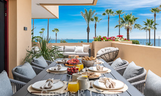 Spacious, renovated apartment for sale in a beach complex with panoramic sea views, on the New Golden Mile between Marbella and Estepona 54931 