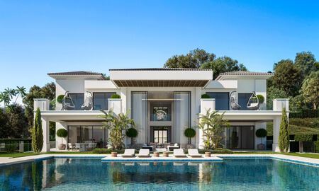 2 Masterpieces, luxury villas for sale, front line Los Flamingos Golf in Marbella - Benahavis 46488