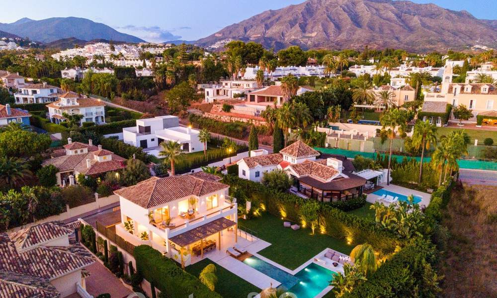 Move-in ready, luxury designer villa for sale within walking distance to amenities in the golf valley of Nueva Andalucia, Marbella 46699