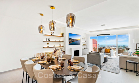 Modern renovated, 4-bedroom penthouse for sale with sublime sea views in gated community in Benahavis - Marbella 47145