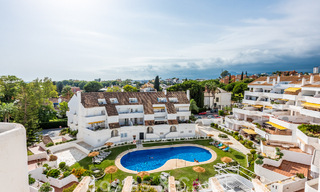 Contemporary renovated penthouse for sale with sea views within walking distance of all amenities, the beach and Puerto Banus in Nueva Andalucia, Marbella 47013 