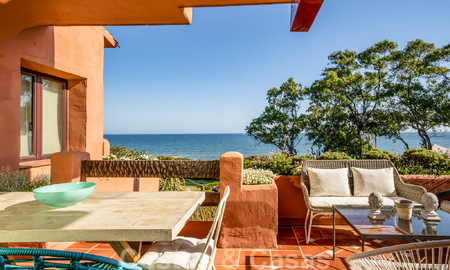 Penthouse for sale in a secluded urbanisation, frontline beach with open sea views in East Marbella 46924