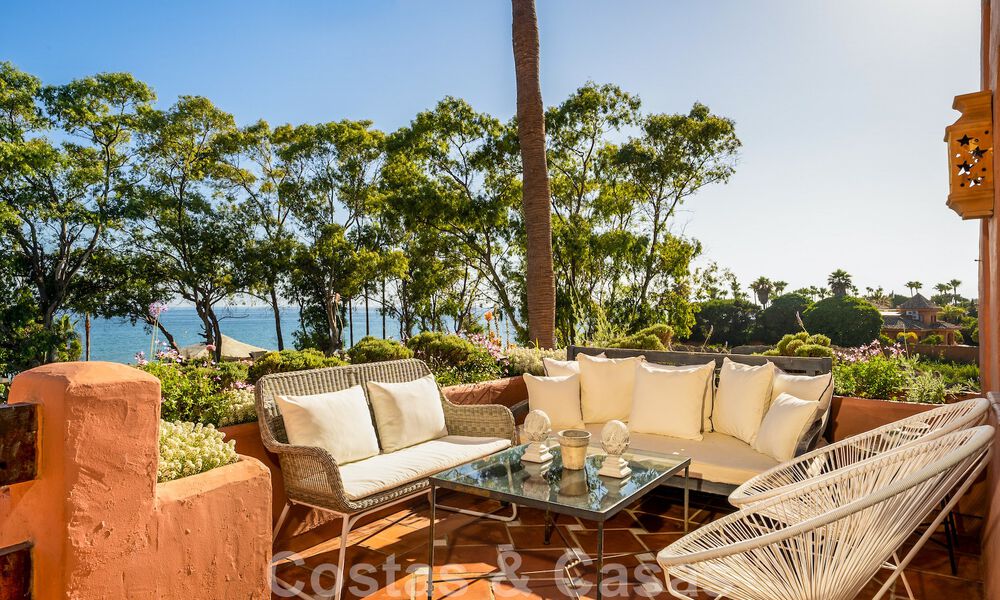 Penthouse for sale in a secluded urbanisation, frontline beach with open sea views in East Marbella 46926