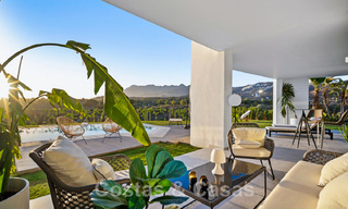 Spacious luxury villa for sale, designed in modern architectural style, with golf and sea views in a gated golf resort just east of Marbella centre 47323 