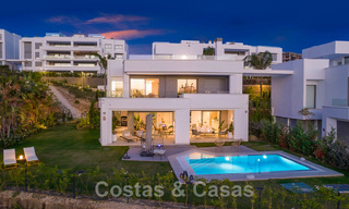 Spacious luxury villa for sale, designed in modern architectural style, with golf and sea views in a gated golf resort just east of Marbella centre 47333 