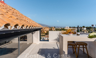 New on the market! Unique villa for sale, with cosy outdoor spaces and panoramic views in Nueva Andalucia, Marbella. Walking distance to Puerto Banus. 47569 