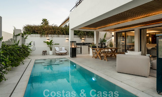 New on the market! Unique villa for sale, with cosy outdoor spaces and panoramic views in Nueva Andalucia, Marbella. Walking distance to Puerto Banus. 47585 