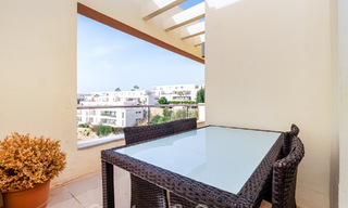 Modern 3 bedroom penthouse for sale, on one level, south facing with sea views in the hills of Los Monteros, East Marbella 47444 