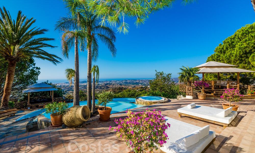 Spanish luxury villa for sale with panoramic sea views within walking distance of Mijas Pueblo, Costa del Sol 47180