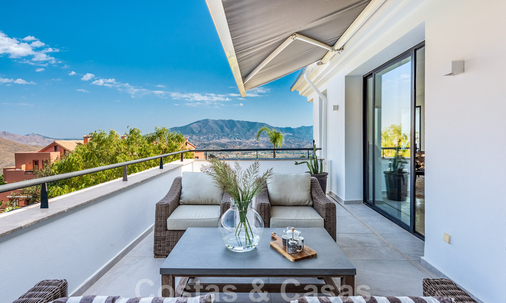 Detached, Andalusian villa for sale with panoramic mountain and sea views in an exclusive urbanisation in East Marbella 47348
