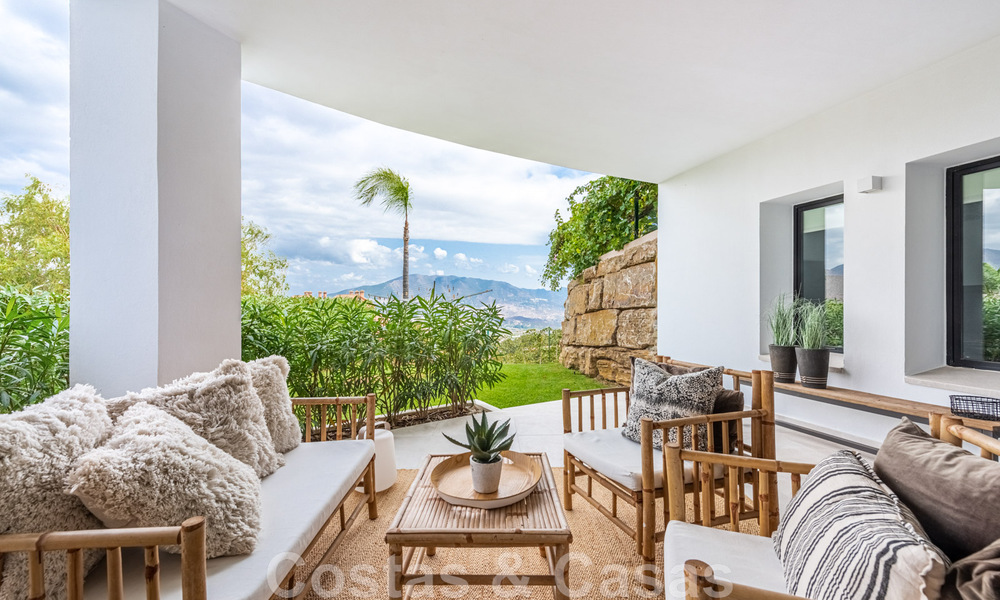 Detached, Andalusian villa for sale with panoramic mountain and sea views in an exclusive urbanisation in East Marbella 47366