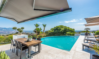 Detached, Andalusian villa for sale with panoramic mountain and sea views in an exclusive urbanisation in East Marbella 47374 