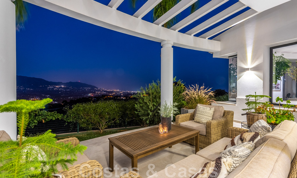 Detached, Andalusian villa for sale with panoramic mountain and sea views in an exclusive urbanisation in East Marbella 47383